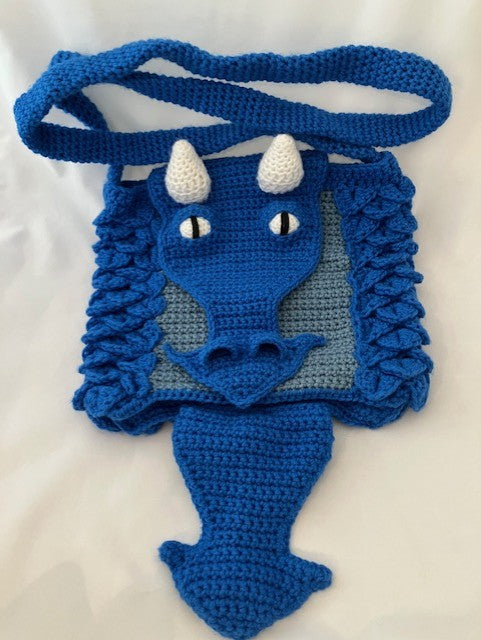Dark Blue Dragon Bag Large
