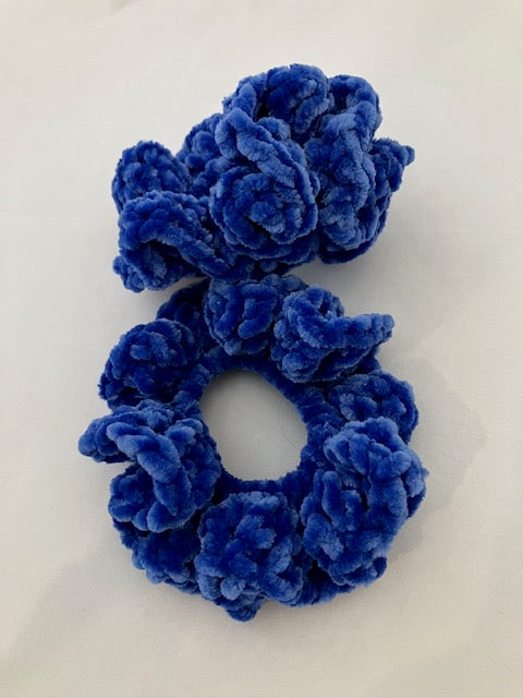 Cobalt Velvet Hair Tie