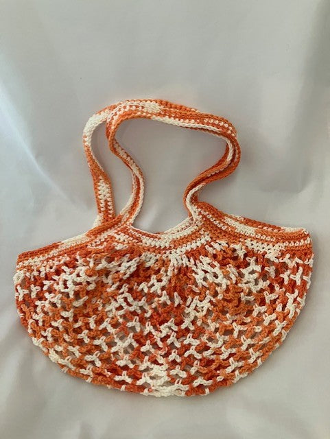 Orange Cream Mesh Bag Medium