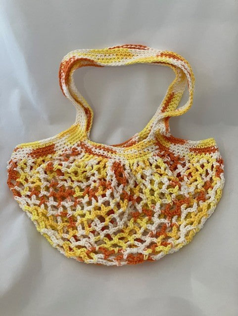 Yellow Orange Mesh Bag Medium